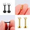 316L Acier Chirurgical Nez Langue Bar Sourcil Labret Piercing Lèvre Anneau Tragus Helix Boucle D'oreille Stud Bijoux