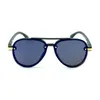 Kids Size Plastic Pilot Sunglasses Oversize Lenses Design Front Of The Frame Cool Glasses For Boy And Girl