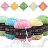1PC acrylic Knitted Lot 3PLY Supersoft Wool Knitting Crochet Sweater 50g milk Cotton colourful Yarn 23 colors Supersoft Baby Soft Y211129
