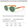 Flexible polarisierte Kinder-Sonnenbrille, rund, bunt, für Kinder, Baby, Kleinkind, Sicherheit, Silikon, weicher Rahmen für Mädchen3233162