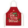 Juldekorationer Förkläde Santa Linen Kitchen Förkläden Merry For Home Navidad Xmas Gifts År 2022 Dekor