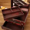 Borse per gioielli Borse Organizzatore in stile orientale Trinket Keepsake Chest Tesoro in legno con cassetti a specchio per bambini Regalo donna Wynn22