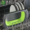 Duolvqi Foldable Colander Drain Folding Baskets Collapsible Kitchen Strainer Noodles Fruit Vegetable Washing Strainers Bowls 210626