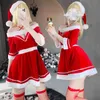 NXY sexy set Women Christmas Cosplay Costume Sexy Lingeries Winter Red Dress Hollow Open Chest Outfits Lady Santa With Hat Maid Uniform 1127