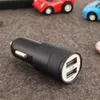 2USB LED Auto Chargers USB-voertuig metalen vulling van kleine stalen pistool Truck Draagbare Power Adapter 5 V 1A voor iPhone Samsung Tablet MP3 ABS aluminiumlegering