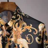 Chemises décontractées pour hommes Royal haute qualité à manches longues Lion numérique imprimé robe pour hommes taille 4XL fête mâle en gros