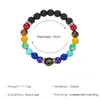 Beaded Strands HIYONG Fashion 7 Chakra Bracelet Six Words Feng Shui Beads Healing Yoga Bracelets Good Luck Wealth Jewelry Women Men Inte22