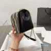 Designer-högkvalitativ läder axelväska Rhombus Fashion Color Hit Metal Kvinnors Kedjebages Messenger Väskor 220g
