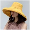 Swak женская шляпа ковша моды мода летние большие краевые панамские женщины 2021 солнцезащитная шляпа для женского пляжа двусторонняя рыбака шляпа шляпа G220311