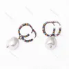 Eleganter Diamant-Charm für Damen, Perlen-Ohranhänger, personalisierter glänzender Ohrring, modischer Verlobungsschmuck, weibliches Valentinstagsgeschenk