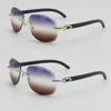 Nowe oryginalne metalowe okulary przeciwsłoneczne Bufalo Buffalo Horn 8200764 Unisex Diamond Cut Cut Cutses Mężczyzna i żeńskie okulary przeciwsłoneczne CA290D