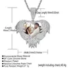 Aangepaste foto hart hanger ketting met 4mm tennis ketting zirkoon heren hiphop sieraden