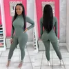 Zweiteilige Damenhose Plus Größe S-3XL Herbst Winter Damen Langarm Sweatshirt Hose gestrickte zweiteilige einfarbige Outfits lässige schwarze Trainingsanzüge DHL