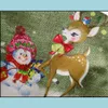 Festivo Suprimentos Home Gardenhristmas Partido Grandes Meias Deer Snowman Papai Noel Impressão Presente Sacos Pendurado Ornamentos Decoratio de Natal