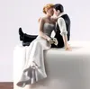 パーティーの装飾結婚式の好意と装飾 - 愛の花嫁の新郎のカップル置物ケーキトッパー