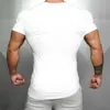 Marke Baumwolle Männer Bodybuilding Kleidung Male Slim Fit T-Shirt Mann Fitness T-shirts Casual T-shirts Drucken Herren Fitnessstudio Tops T-Shirts 210706