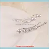 Ear Jewelryfactory Price Cz Diamond Clip Cuff Dipper Hook Stud Earrings Jewelry for Women Wedding Earring Zl Drop Delivery 2021 2C0FX