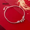 MIQIAO Bracelet On The Leg Fish Anklet Jewelry For Women Gift 925 Sterling Silver Curved Pipe Foot Chain Female Ornament Marine