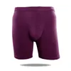 Cuecas masculinas boxer briefs plus size 7xl sem costura longo esportes modal algodão perna fitness calcinha boxershorts236v