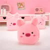 Super Kawaii cochon rose enfants en peluche porte-monnaie fermeture éclair changement sac à main Mini portefeuille enfants fille femmes pour cadeau avec porte-clés