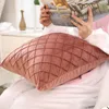 Yastık/dekoratif yastık kadife kafes yastık kapağı kanepe dekorasyon ev araba yumuşak düz renk yastık kılıfı basit