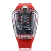 Mężczyźni Transparent Steampunk Watch Trend Osobowość 3D twarz czarne luksusowe prezenty wyścigowe dla kochanka Relogio WristWatches6707901