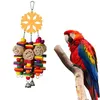 Autres Fournitures Pour Oiseaux Jouets Perroquet Perroquets Cage Jouet À Mâcher Avec Des Cloches Perles De Bois Colorés Bloc De Bois Multicolore Morsure Pour Un Var