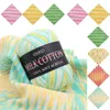 1PC acrylic Knitted Lot 3PLY Supersoft Wool Knitting Crochet Sweater 50g milk Cotton colourful Yarn 23 colors Supersoft Baby Soft Y211129