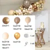 Decorazione per feste 184pcs Caffè Marrone Caramello Pesca Palloncini Leopardo Arco Kit Pelle Lattice Ghirlanda Baby Shower Forniture Decorazioni di nozze