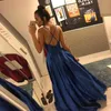 Satin Deep V-Neck Dresses Dresses Donna Formale Sera Party Gowns Robes de Soiree