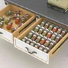 4 Tier Spice Drawer Organizer Acrylic Seasoning Bottle Storage Rack Under Desk Hidden Kitchen Supplies 211112