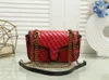 Solid Color Classic Retro Cross Body Bag Women Handbags Gold Chain Strap Carrying Bags Female Diagonal span bag Wallets 443497