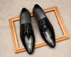 Resmi Erkekler İş Elbisesi Sivri Burun Ayakkabı Hakiki Deri Erkek Penny Loafer'lar Düğün Ayakkabı Siyah El Yapımı Oxford Ayakkabı Üzerinde Kayma
