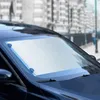 車のサンシェードフロントガラスサンバイザーフロントウィンドウレイト可能なシェードカーテン58 45 55cm 64自動車用インテリア用品