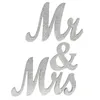 3 stks / set Houten Mr Mevrouw Bruiloft Tekens Goud Houten Tafelnummers Letters Decoratie Valentijnsdag Party Letter Bord