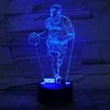 Basketball Night Light LED Lampa 3D Lampa dotyk przełącznika światła nocnego Superstar Aplikacja Kontrola pokoju Wystrój imprezowy Prezent dla dzieci Friend7456037