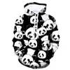 Męskie bluzy bluzy Panda cyfrowe druk śmieszne bluzy bluzy Hip Hop Autumn Winter Pullover