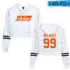 Sweat-shirt à capuche pour femmes, Ateez Kpop, coréen, nombril, imprimé, Cool, Sexy, élégant, Harajuku, pull Streetwear