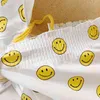 Gooporson sommar barn klänningar för tjejer tecknad leende ansikte suspender klänning med hatt söta små barn kostym vestidos 210715