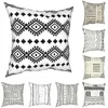 Cushion Decorative Pillow Retro Bohemian Pattern Black White Cases Tribal Geometric Boho Ethnic Cushion Cover Decor Pillowcase For268K