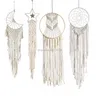 Weave Angel Wing Star Dream Catcher Moon Tassel Macrame Wall Hanging Tapestry Home Decor DIY Handicraft for Bedroom Living Room Decoration