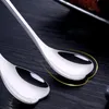 Stainless Steel Long Handle Heart Smooth Surface Spoons Cute heart Shape Creative Coffee Tea Bar Mirror Reflection Spoons