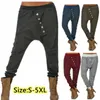 Vintage Harem Hosen Frauen Lose Turnfip Hose Streetwear Herbst Hohe elastische Taille Bigsweety Casual Damen Capris