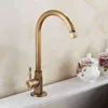 Cold Kitchen Sink Faucet Antique Bronze Finished 360 Degree Single Hole Water Tap Cooper Kitchen Tap ELK12 211108