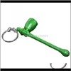 Huishoudelijke Sundries Home Gardenmini Aluminium Sleutelhanger Mushroom Rook Metalen Pijpen Draagbare Creatieve Roken Pijp Tobao Aessoires Drop levering