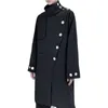 Trenchs pour hommes Mâle Japon Harajuku Streetwear Vintage Hip Hop Veste gothique Vêtements d'extérieur Hommes Boutons en métal Coupe-vent Trenchcoat