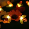 Strings LED Solar Bee String Lights Outdoor Power LEDs Waterproof Decors Lamp Garden Party Holiday Decor