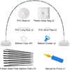 Kit de arco do balão da decoração do partido, 9 pés alto do suporte ajustável de 10 pés ajustável com base enchimento da água, clipes de 50 pcs