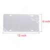 DIY Sublimation Blank 4 Hole Metal License Plate Creative Heat Transfer Gifts Party Supplies 12*6inch