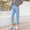 Syiwidii High Waisted Jeans for Women Clothes Fall Denim Joggers Vintage Streetwear White Black Blue Harem Pants Casual 211112